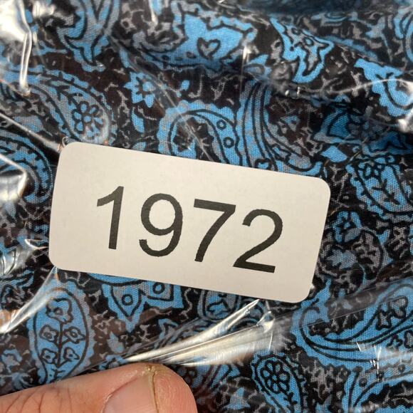 Roper Button Up Western Shirt Men's XL Blue Paisley AOP Long Sleeve Cowboy - Picture 10 of 10